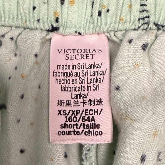 Women's VICTORIA'S SECRET Dreamer Mint Celestial Flannel Pajama Set- Size XS - Picture 12 of 14
